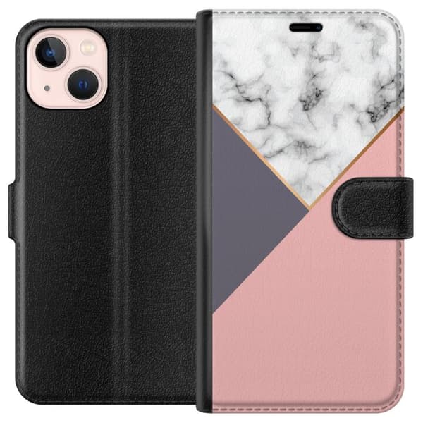 Kompatibelt Plånboksfodral till Apple iPhone 13 mini Marble Cut