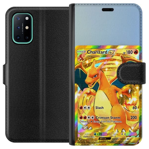 Kompatibelt Plånboksfodral till OnePlus 8T Premiummotiv med Charizard EX