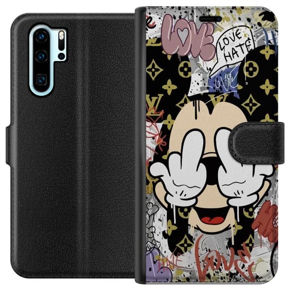 Kompatibel Tegnebogsetui til Huawei P30 Pro Mickey Mouse