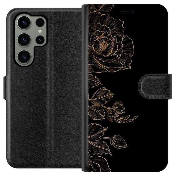 Kompatibel Tegnebogsetui til Samsung Galaxy S23 Ultra Blomster