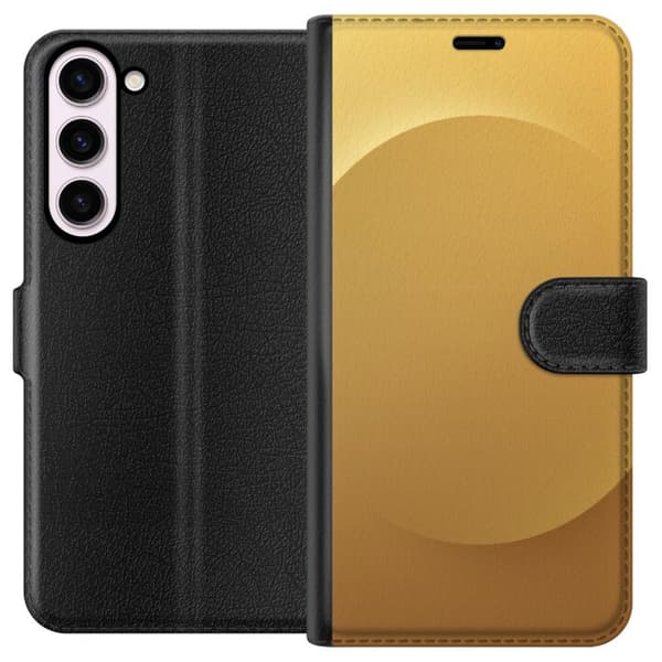 Kompatibelt Plånboksfodral till Samsung Galaxy S23+ Guld Prick