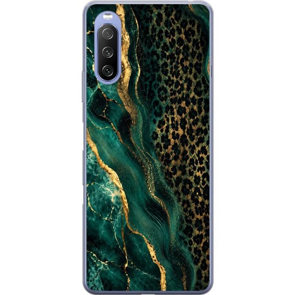 Kompatibelt Mobilskal till Sony Xperia 10 III Lite Emerald Leopard