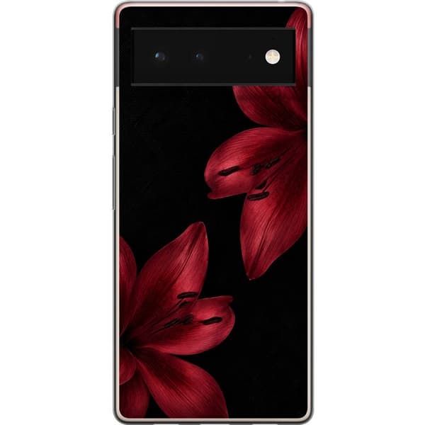 Kompatibelt Mobilskal till Google Pixel 6 Red Lily Noir