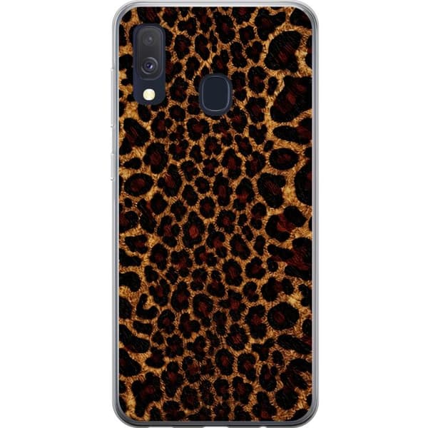 Kompatibelt Mobilskal till Samsung Galaxy A40 Leopard Icon