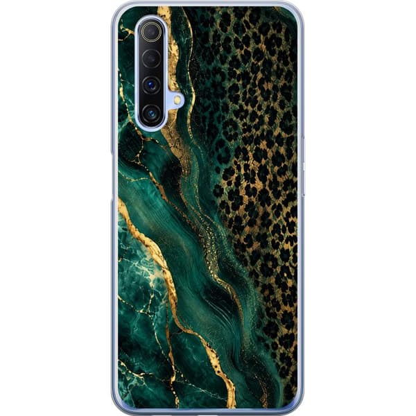 Kompatibelt Mobilskal till Realme X50 5G Emerald Leopard