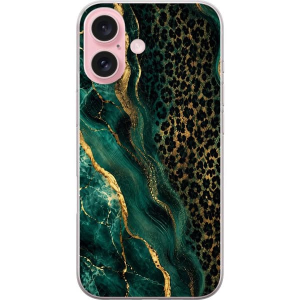 Yhteensopiva Puhelinkuori Apple iPhone 16 Smaragdileopardi