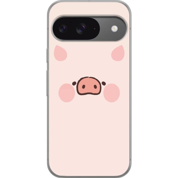 Kompatibelt Mobilskal till Google Pixel 9 Pro Minimalistiskt grisansikte