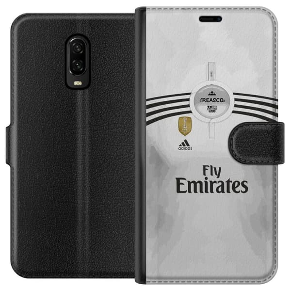 Kompatibel Tegnebogsetui til OnePlus 6T Vit fotbollströja