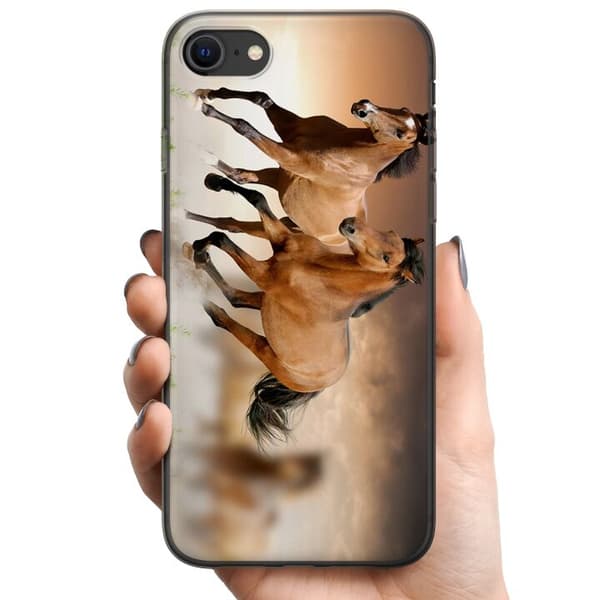 Kompatibelt Mobilskal till Apple iPhone SE (2020) Hästar