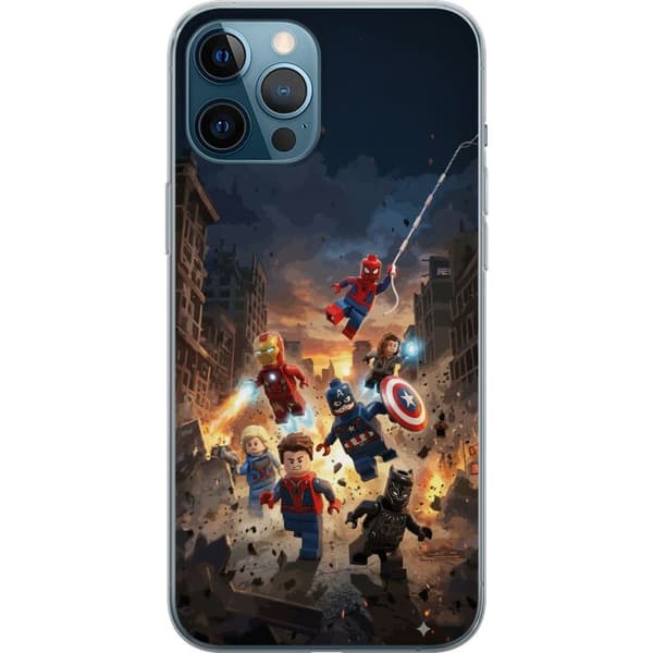 Kompatibelt Mobildeksel til Apple iPhone 12 Pro Max Spennende LEGO Marvel motiv for superheltfans