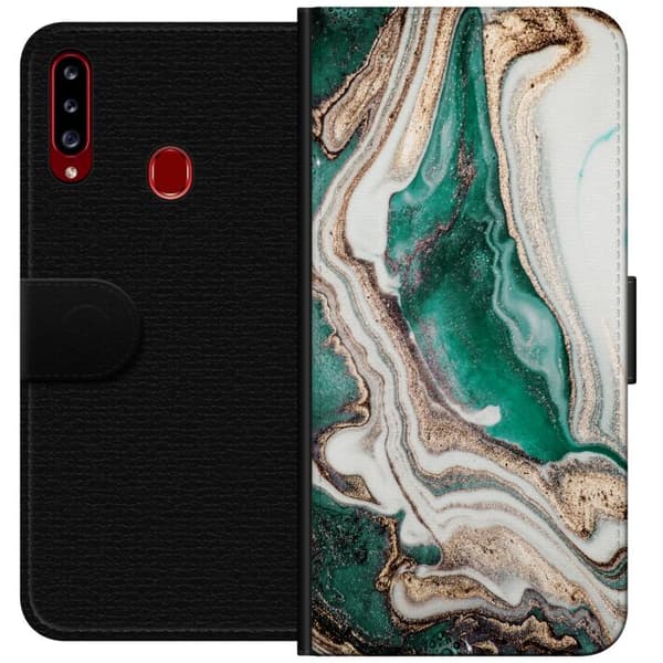 Kompatibelt Plånboksfodral till Samsung Galaxy A20s Jungle