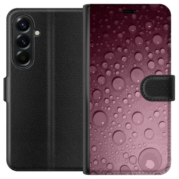 Kompatibel Tegnebogsetui til Samsung Galaxy A37 Rosa vattendroppar