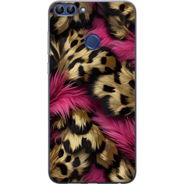 Kompatibel Mobilcover til Huawei P smart Blødt leopardmønster med lyserøde detaljer