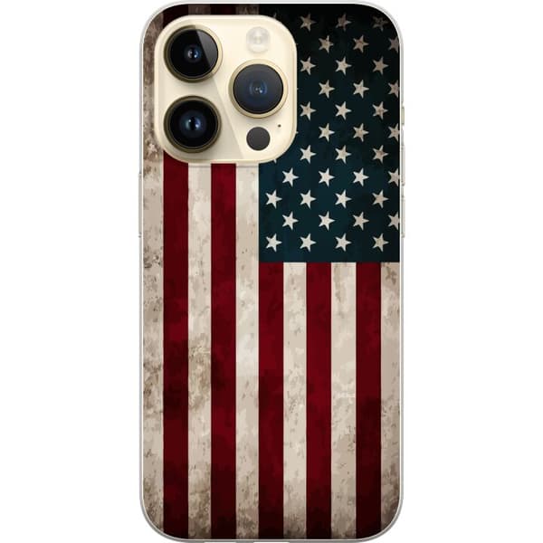 Kompatibel Mobilcover til Apple iPhone 14 Pro USA Flag