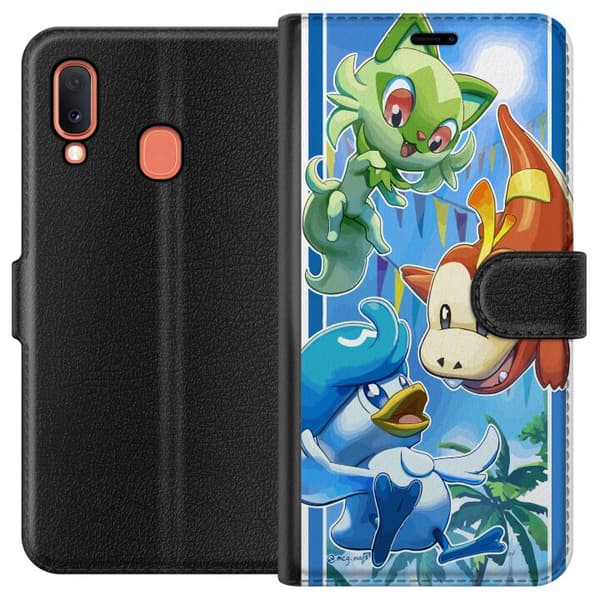Kompatibelt Plånboksfodral till Samsung Galaxy A20e Pokemon Team