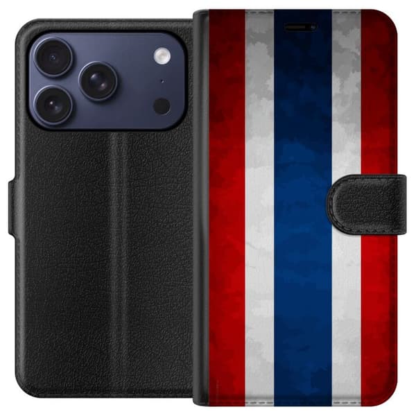 Kompatibelt Lommeboketui til Apple iPhone 17 Pro Thai flagg i stilren retrodesign