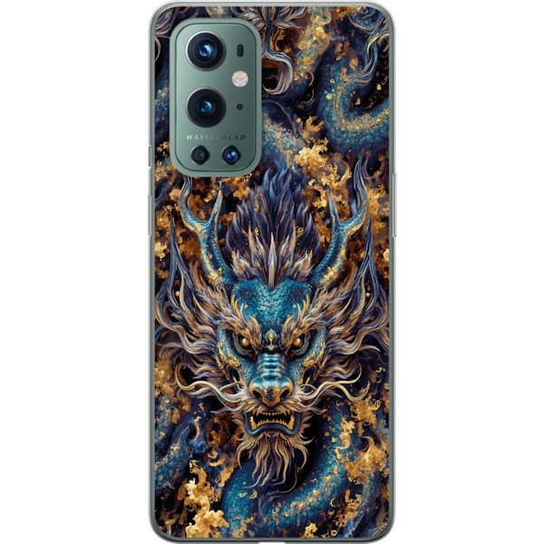 Kompatibelt Mobildeksel til OnePlus 9 Pro Nærbilde av kraftig fantasydrage