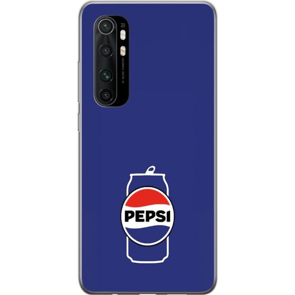 Kompatibelt Mobildeksel til Xiaomi Mi Note 10 Lite Klassisk Pepsi-design med minimalistisk blå bakgrunn