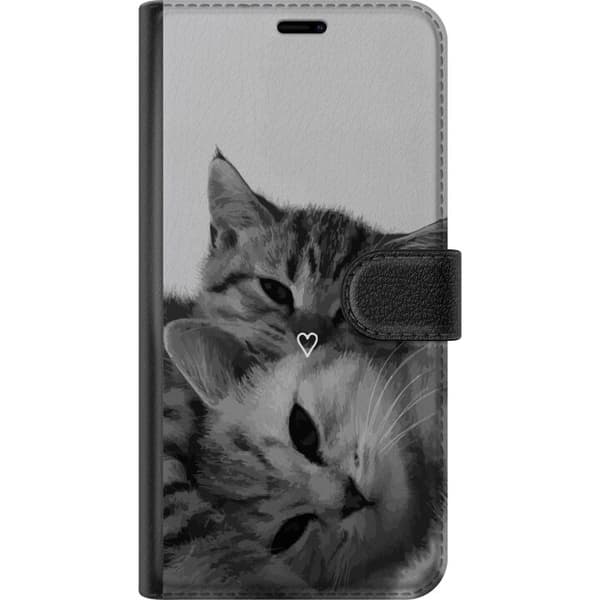 Kompatibel Tegnebogsetui til Apple iPhone X Kat Hjerte