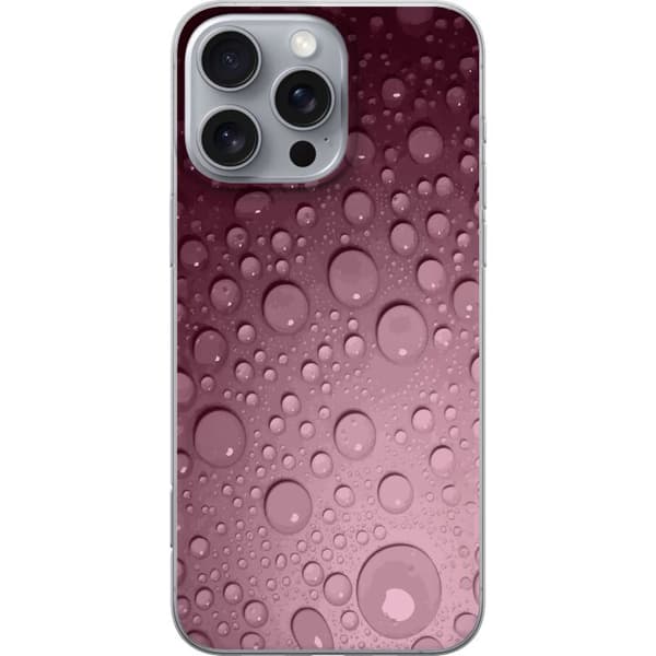 Kompatibelt Mobildeksel til Apple iPhone 16 Pro Max Rosa vattendroppar