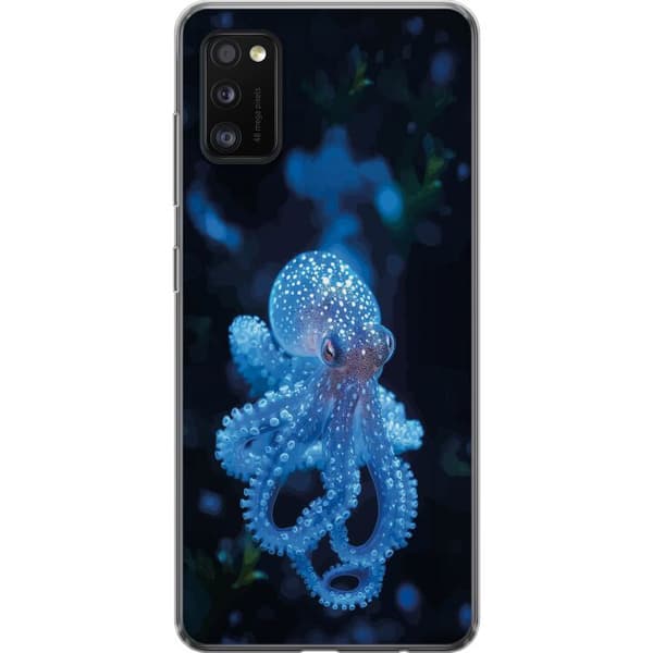 Kompatibelt Mobildeksel til Samsung Galaxy A41 Nærbilde av blå blekksprut