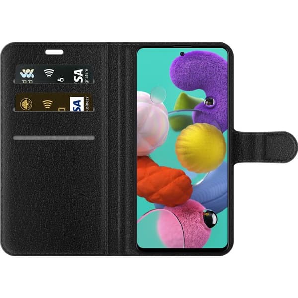 Kompatibelt Plånboksfodral till Samsung Galaxy A51 KATSEYE rosa collage