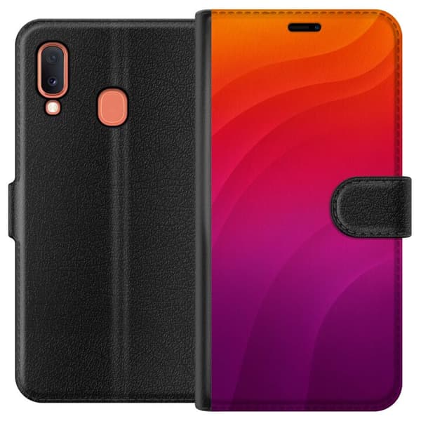 Kompatibelt Lommeboketui til Samsung Galaxy A20e Sunset Waves