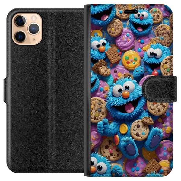 Kompatibelt Plånboksfodral till Apple iPhone 11 Pro Max Blå kakmonster med kakor