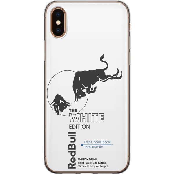 Kompatibelt Mobildeksel til Apple iPhone X Moderne drikke design i hvitt og blått