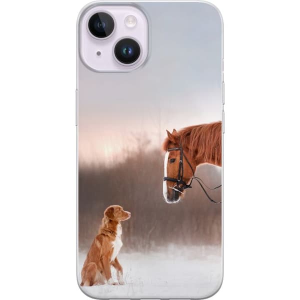 Kompatibelt Mobilskal till Apple iPhone 14 Häst & Hund