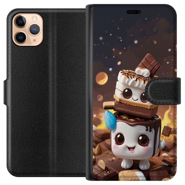 Kompatibel Tegnebogsetui til Apple iPhone 11 Pro Max Sød dessertdesign med marshmallow