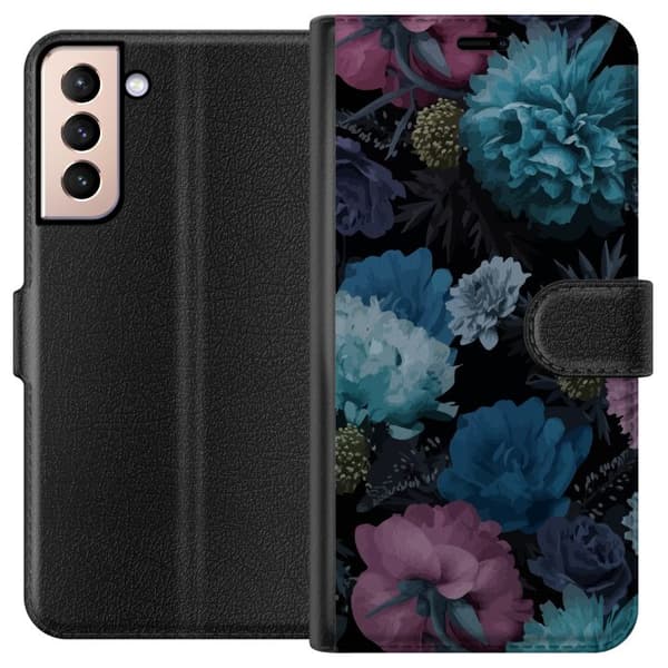 Kompatibelt Lommeboketui til Samsung Galaxy S21 Blomster