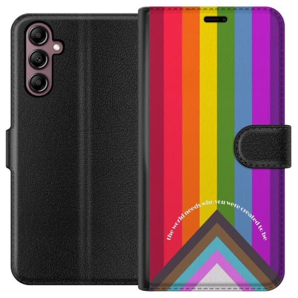 Kompatibel Tegnebogsetui til Samsung Galaxy A14 5G Hej verden!
