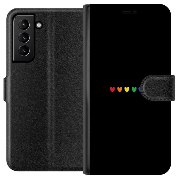 Kompatibelt Lommeboketui til Samsung Galaxy S21+ 5G Stolt Hjerter