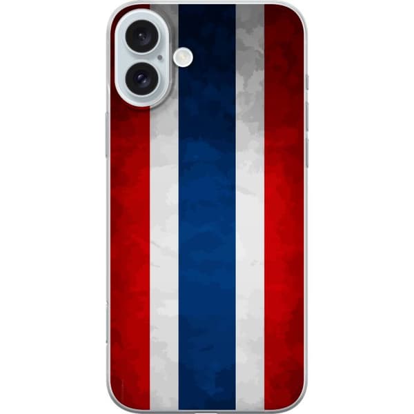 Kompatibelt Mobildeksel til Apple iPhone 16 Plus Thai flagg i stilren retrodesign