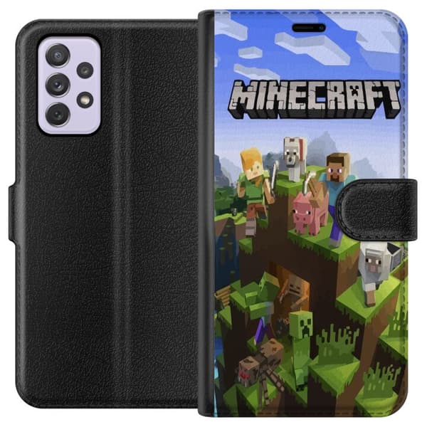 Kompatibelt Plånboksfodral till Samsung Galaxy A52s 5G Minecraft
