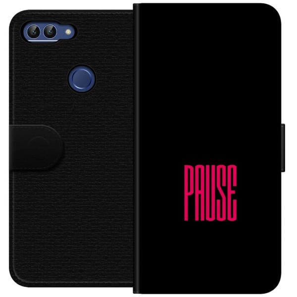 Kompatibel Tegnebogsetui til Huawei P smart Pause text