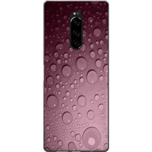 Kompatibelt Mobildeksel til Sony Xperia 1 Rosa vattendroppar
