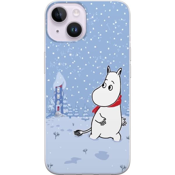 Kompatibelt Mobildeksel til Apple iPhone 15 Vinterlandskap blå
