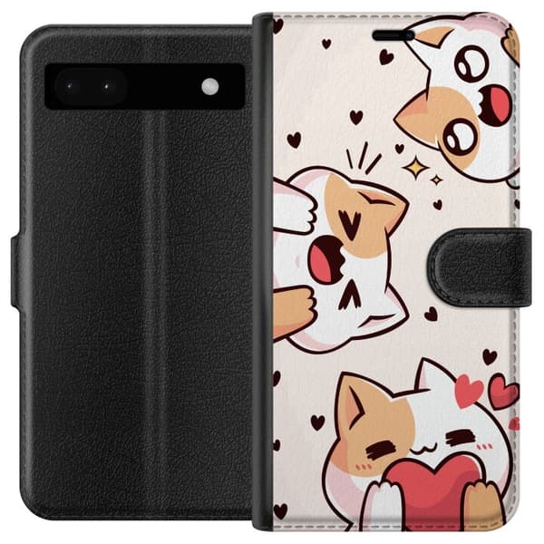 Kompatibelt Plånboksfodral till Google Pixel 6a Kawaii Katt