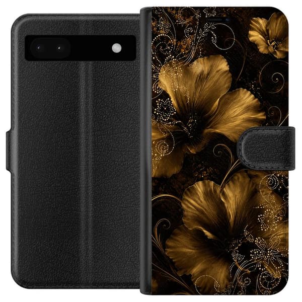 Kompatibel Tegnebogsetui til Google Pixel 6a Gylden blomstring