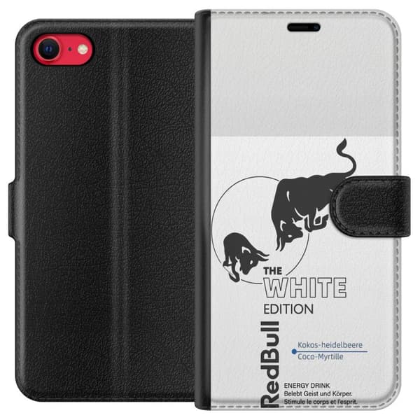 Kompatibel Tegnebogsetui til Apple iPhone 7 Moderne Red Bull White Edition design