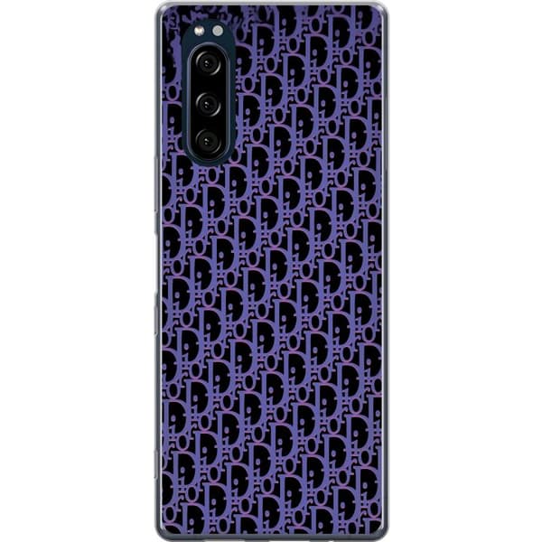 Kompatibelt Mobildeksel til Sony Xperia 5 Moderneluksuriøst monogram i stilrent design