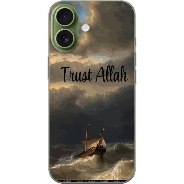 Kompatibelt Mobildeksel til Apple iPhone 18 Trust Allah över stormigt hav