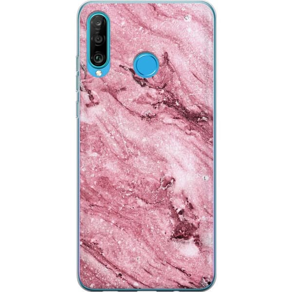 Kompatibelt Mobilskal till Huawei P30 lite Glitter Marble