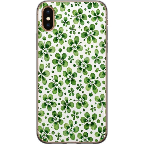 Kompatibel Mobilcover til Apple iPhone XS Azurblå flora