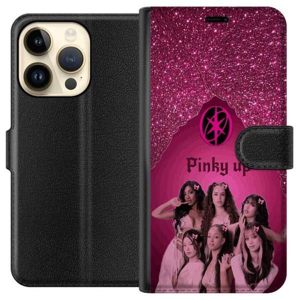 Kompatibel Tegnebogsetui til Apple iPhone 14 Pro KATSEYE Pinky Up