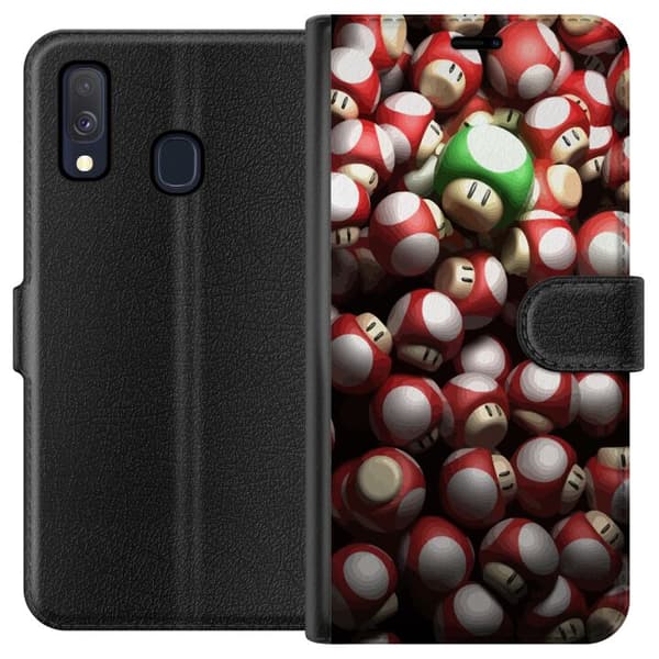 Kompatibelt Plånboksfodral till Samsung Galaxy A40 Super Mario Bros