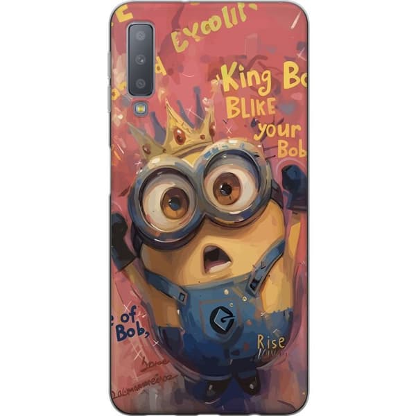 Kompatibelt Mobildeksel til Samsung Galaxy A7 (2018) Minion Med Krona