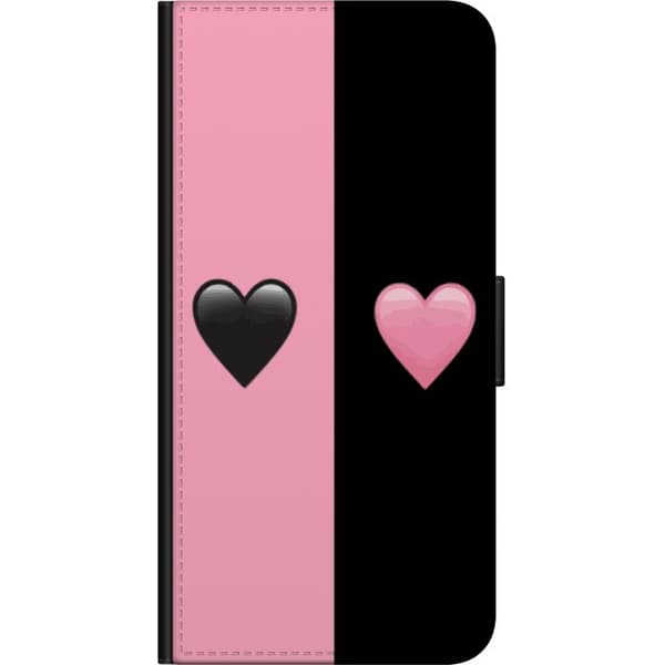 Kompatibel Tegnebogsetui til Motorola Moto G9 Play Hjerter